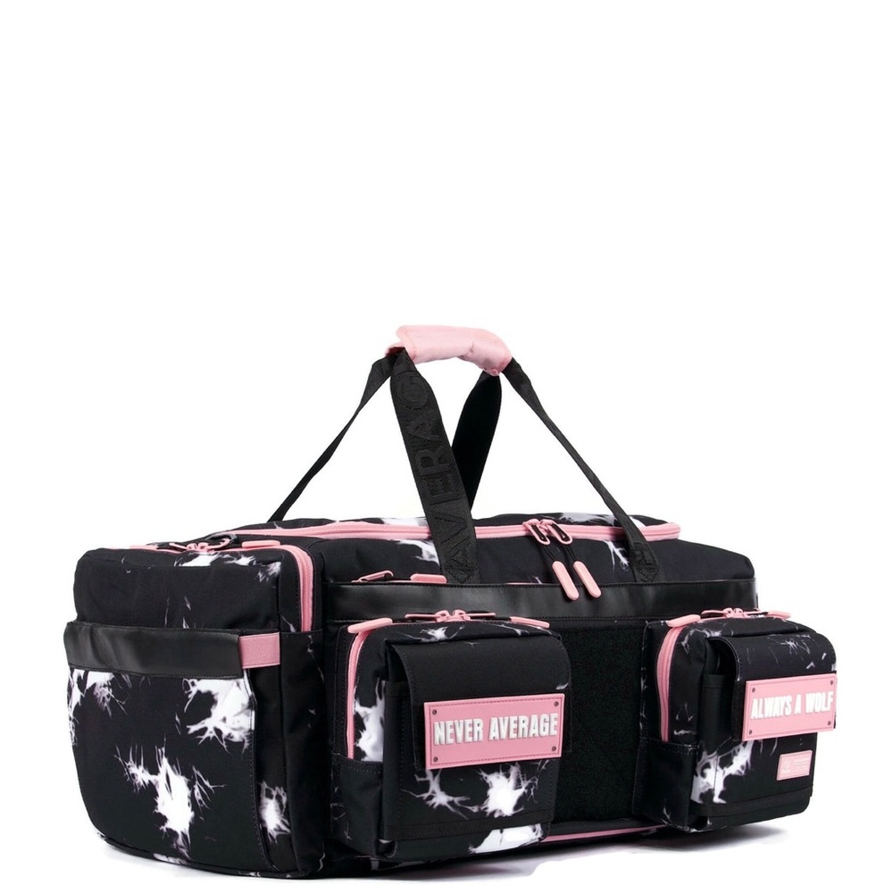 40L ULTIMATE DUFFLE BAG BLACK LIGHTNING KNOCKOUT PINK